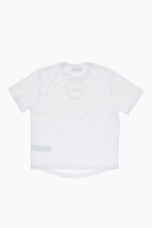 Cotton Crewneck T-Shirt With See-Through Detail