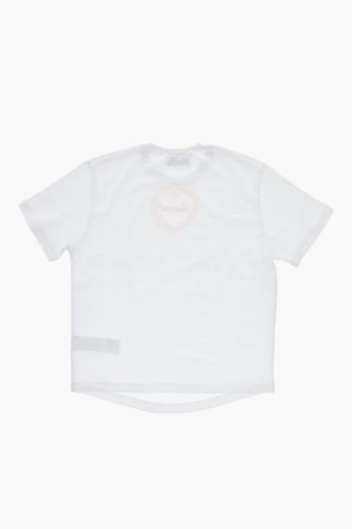Cotton Crewneck T-Shirt With See-Through Detail