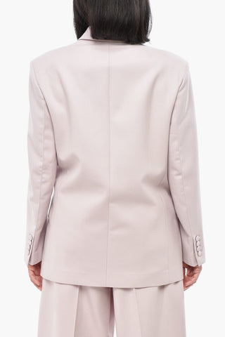 Stretch Virgin Wool Oversized Double-Breasted Blazer