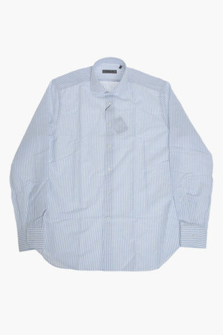 Awning-Striped Cotton Shirt with French Collar