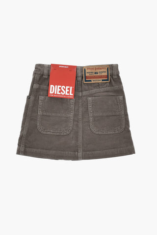 Velour Skirt GEALBUS with Front Button Closure