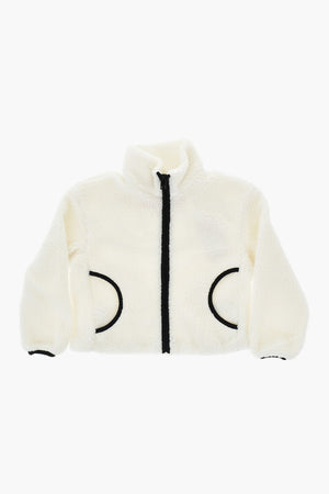 Sherpa-Jacke mit Frontreißverschluss und gesticktem Logo