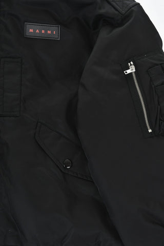 Nylon Multi-Pocket Bomber With Back Logo