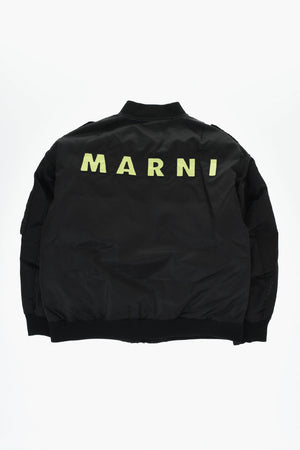 Nylon-Multitaschen-Bomber Mit Rückenlogo