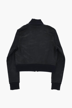 TRACK DENIM Coated Cotton Full-Zip Sweatshirt