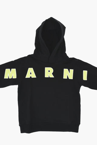 Kapuzensweatshirt Aus Gebürsteter Baumwolle Mit Frontlogo