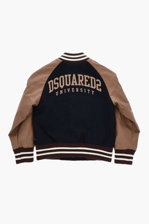 Bomber D2 UNIVERSITY mit Ärmeln aus Eco-Leder