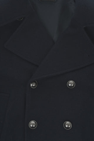 Cappotto a Doppiopetto in Misto Lana Vergine