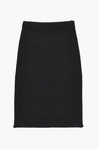 Knit Pencil Skirt with Elastic Waist