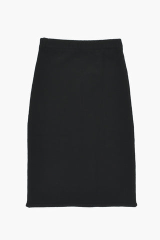 Knit Pencil Skirt with Elastic Waist