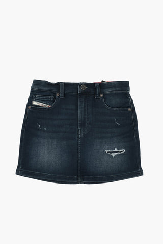 Dark-Wash Denim Skirt