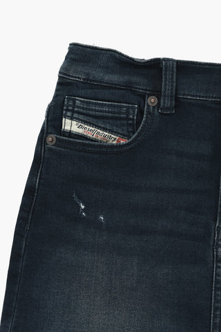 Dark-Wash Denim Skirt