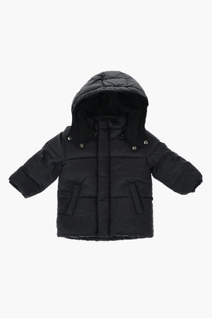 Gepolsterte Jacke mit abnehmbarer Kapuze