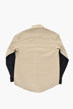 Dark-Wash Denim Shirt with Contrasting Back