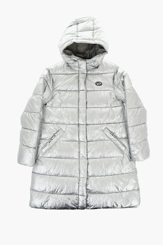 Nylon Lamé Padded Jacket