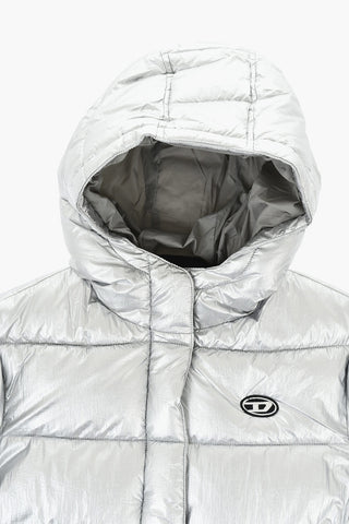 Gepolsterte Jacke aus Nylon-Lamé