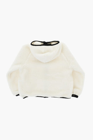 Sherpa-Jacke mit Kapuze und Frontreißverschluss
