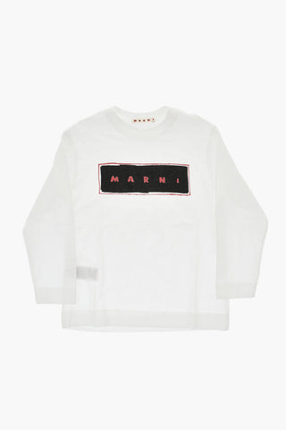 Baumwoll-T-Shirt Mit Frontlogo