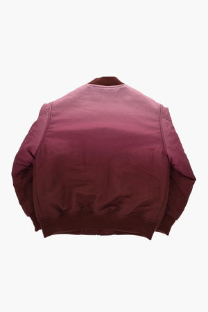 Nylon Bomber with Faded Effect and Sleeve Pocket