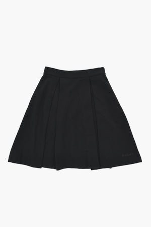 Flared Jersey Skirt with Back Zip