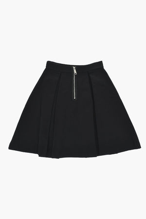 Flared Jersey Skirt with Back Zip