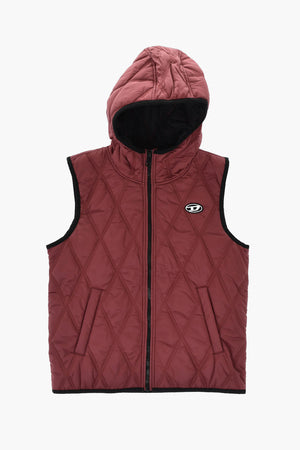 Sleeveless Jacket with Hood