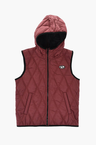 Sleeveless Jacket with Hood