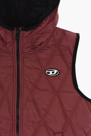 Sleeveless Jacket with Hood