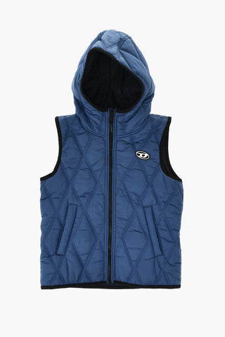 Sleeveless Jacket with Hood