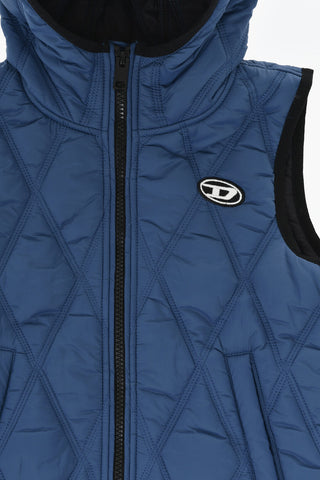 Sleeveless Jacket with Hood