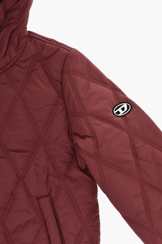 Quilted Nylon Jacket with Hood