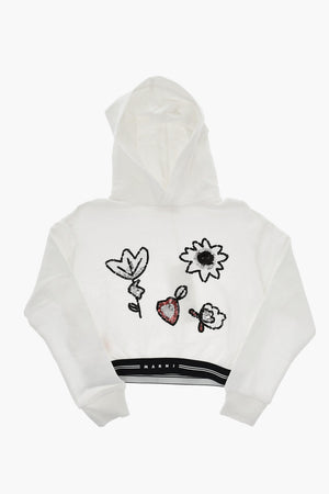 Hooded Sweatshirt GARDEN With Sequin Embroidery