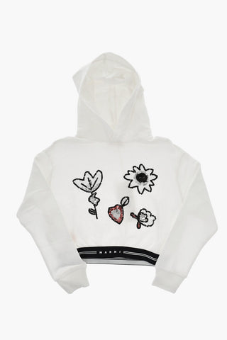 Kapuzensweatshirt GARDEN Mit Pailletten-Stickerei