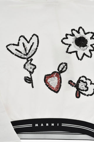 Kapuzensweatshirt GARDEN Mit Pailletten-Stickerei
