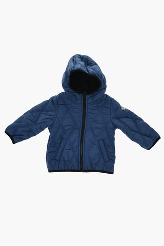 Quilted Nylon Jacket with Hood