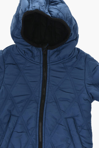 Giubbotto in Nylon Trapuntato con Cappuccio