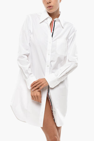 Cotton Poplin Chemisier with Pocket