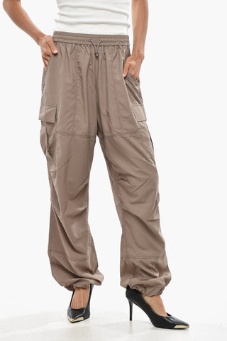 Nylon Cargo Pants WINNY with Ankle Drawstring