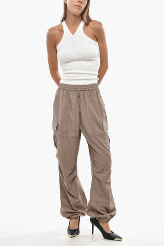 Nylon Cargo Pants WINNY with Ankle Drawstring