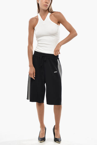 Knit Shorts With Contrasting Side Stripes