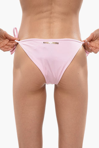 Solid Tie-Side Bikini Brief With Embossed Logo