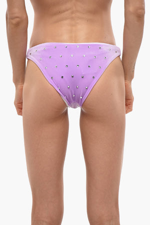 Velour Bikini Brief with Rhinestones