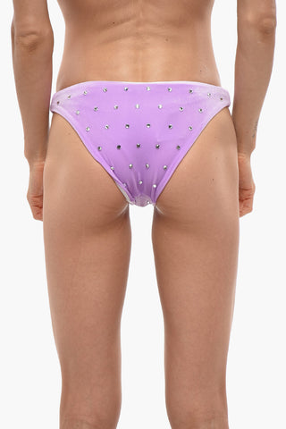 Velour Bikini Brief with Rhinestones