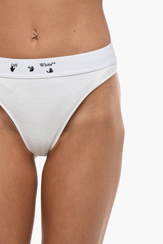 Set of 2 Ribbed Thongs HELVETICA