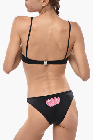 Bikini-Top In Uni Mit Zentralem Ring