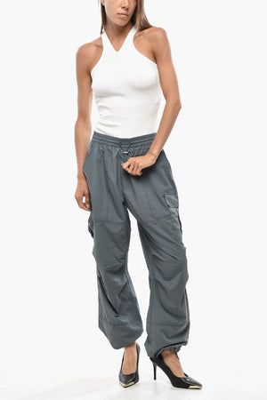 Nylon Cargo Pants WINNY with Ankle Drawstring