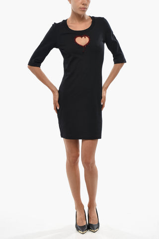 Short-Sleeve Dress With Heart Detail