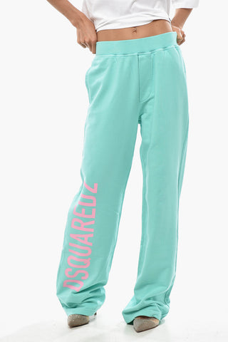 Joggers in Cotone Garzato con Logo Stampato