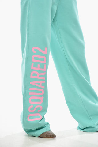 Joggers in Cotone Garzato con Logo Stampato