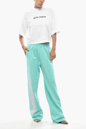 Joggers in Cotone Garzato con Logo Stampato